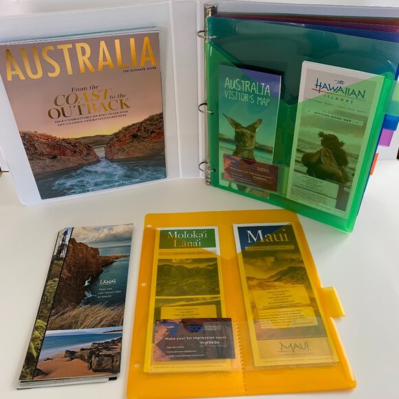 Pamphlet Sleeves Holder Brochure Organizer Business Card Holder for 3Ring Binder - Picture 2 of 4